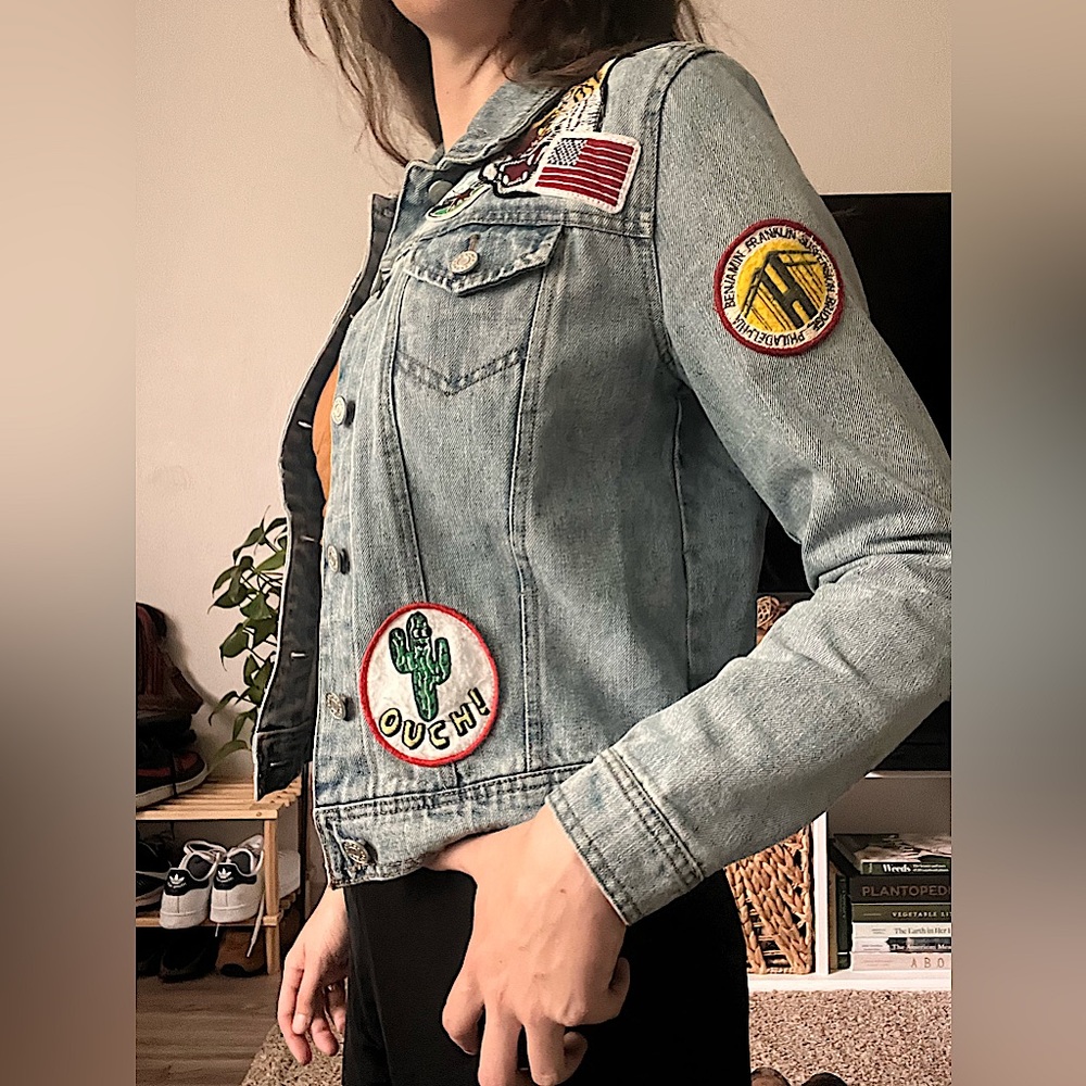 Cute edgy jean jacket